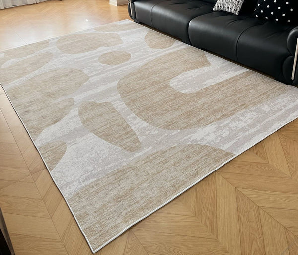 Modern Rugs under Sofa, Dining Room Floor Rugs, Abstract Contemporary Rugs for Bedroom, Modern Rug Ideas for Living Room-Silvia Home Craft