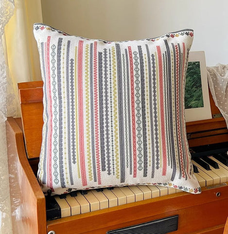 Decorative Throw Pillows for Dining Room, Bohemian Decorative Sofa Pillows, Geometric Modern Pillow Covers, Oriental Square Pillows for Couch-Silvia Home Craft