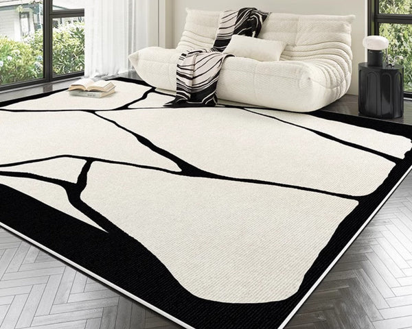 Contemporary Modern Rugs for Bedroom, Large Modern Rugs for Living Room, Extra Large Geometric Modern Rugs for Dining Room-Silvia Home Craft