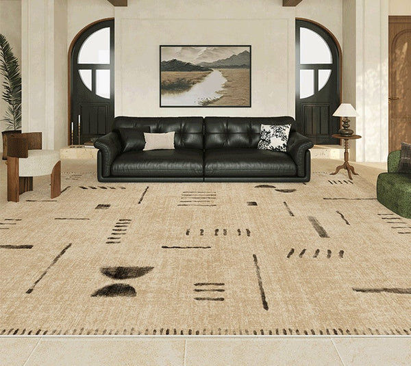 Modern Rugs under Dining Room Table, Contemporary Abstract Rugs Next to Bed, Geometric Modern Carpets for Office, Large Modern Rugs for Living Room-Silvia Home Craft