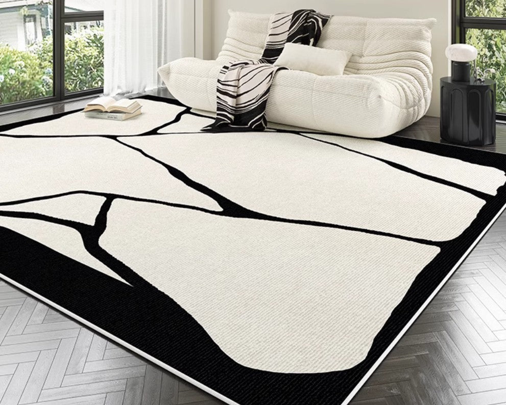 Contemporary Modern Rugs for Bedroom, Large Modern Rugs for Living Room, Extra Large Geometric Modern Rugs for Dining Room-Silvia Home Craft