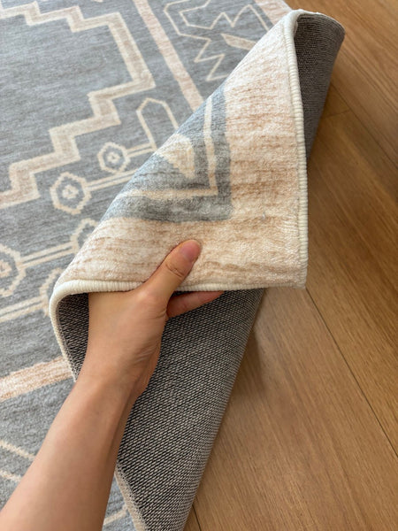 Contemporary Abstract Rugs Next to Bed, Geometric Modern Carpets for Office, Vintage Soft Turkish Rug for Living Room, Large Modern Rugs under Dining Room Table-Silvia Home Craft