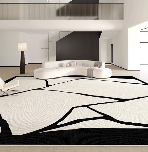 Contemporary Modern Rugs for Bedroom, Large Modern Rugs for Living Room, Extra Large Geometric Modern Rugs for Dining Room-Silvia Home Craft