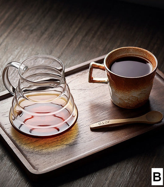 Modern Handmade Pottery Coffee Cup, Creative Brown White Black Blue Ceramic Coffee Mugs, Large Unique Tea Cup, Large Capacity Coffee Cups-Silvia Home Craft