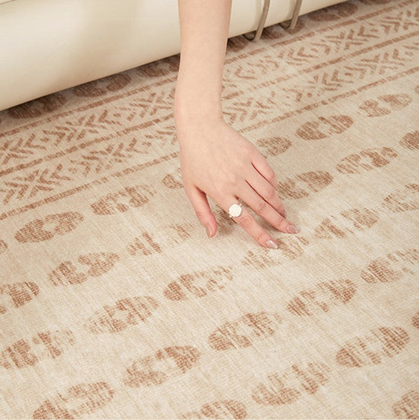 Mid Century Modern Rugs Next to Bed, Contemporary Rugs for Bedroom, Abstract Modern Carpets for Living Room, Modern Rugs for Dining Room-Silvia Home Craft