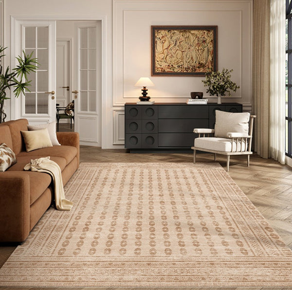 Mid Century Modern Rugs Next to Bed, Contemporary Rugs for Bedroom, Abstract Modern Carpets for Living Room, Modern Rugs for Dining Room-Silvia Home Craft