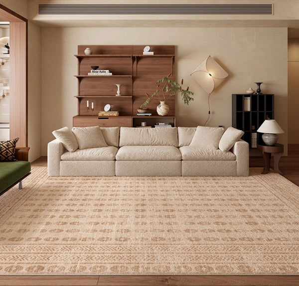 Mid Century Modern Rugs Next to Bed, Contemporary Rugs for Bedroom, Abstract Modern Carpets for Living Room, Modern Rugs for Dining Room-Silvia Home Craft