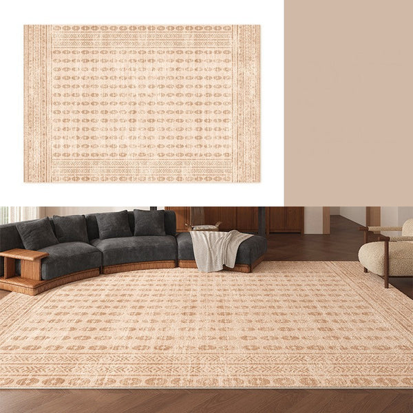 Mid Century Modern Rugs Next to Bed, Contemporary Rugs for Bedroom, Abstract Modern Carpets for Living Room, Modern Rugs for Dining Room-Silvia Home Craft