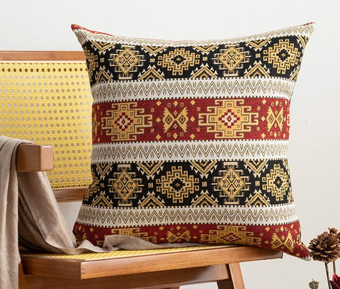 Decorative Throw Pillows, Bohemia Sofa Pillows for Living Room, Geometric Pattern Throw Pillow for Couch, Large Bohemian Decorative Sofa Pillows-Silvia Home Craft