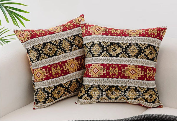 Decorative Throw Pillows, Bohemia Sofa Pillows for Living Room, Geometric Pattern Throw Pillow for Couch, Large Bohemian Decorative Sofa Pillows-Silvia Home Craft