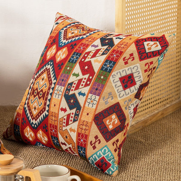 Extra Large Decorative Throw Pillows, Modern Sofa Pillows for Bedroom, Geometric Pattern Chenille Throw Pillow for Couch, Bohemian Decorative Sofa Pillows-Silvia Home Craft