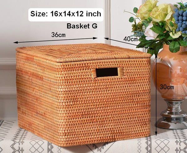 Storage Baskets for Bedroom, Extra Large Storage Basket for Clothes, Rectangular Storage Baskets, Storage Basket for Shelves-Silvia Home Craft