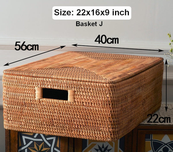 Storage Baskets for Bedroom, Extra Large Storage Basket for Clothes, Rectangular Storage Baskets, Storage Basket for Shelves-Silvia Home Craft