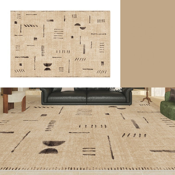 Modern Rugs under Dining Room Table, Contemporary Abstract Rugs Next to Bed, Geometric Modern Carpets for Office, Large Modern Rugs for Living Room-Silvia Home Craft