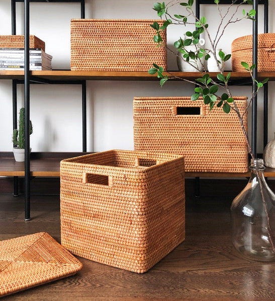 Storage Baskets for Bedroom, Extra Large Storage Basket for Clothes, Rectangular Storage Baskets, Storage Basket for Shelves-Silvia Home Craft