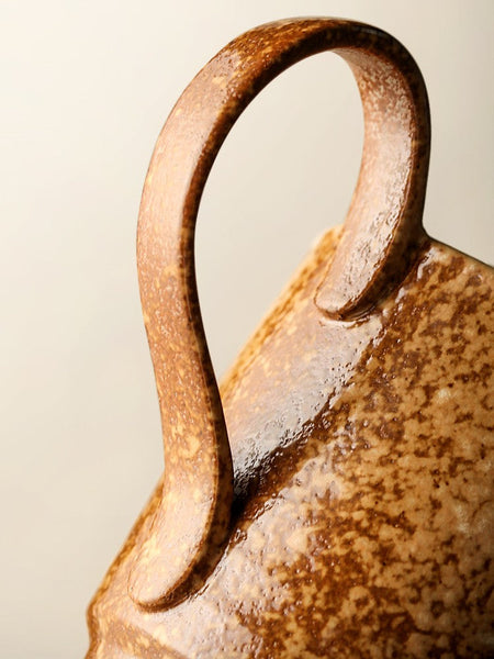 Modern Handmade Pottery Coffee Cup, Creative Brown Green Blue Ceramic Coffee Mugs, Large Unique Tea Cup, Large Capacity Coffee Cups-Silvia Home Craft