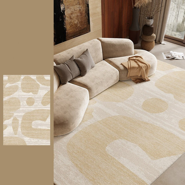 Modern Rugs under Sofa, Dining Room Floor Rugs, Abstract Contemporary Rugs for Bedroom, Modern Rug Ideas for Living Room-Silvia Home Craft