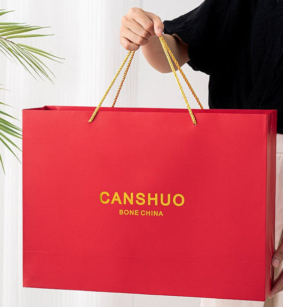 Modern Ceramic Coffee Cups, Red Tea Cup and Saucer Set with Teapot in Gift Box, Porcelain Tea Cup and Saucer Set-Silvia Home Craft