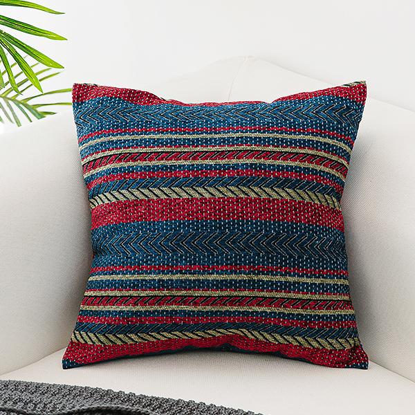 Modern Decorative Throw Pillows, Geometric Pattern Chenille Throw Pillow for Couch, Bohemian Decorative Sofa Pillows-Silvia Home Craft