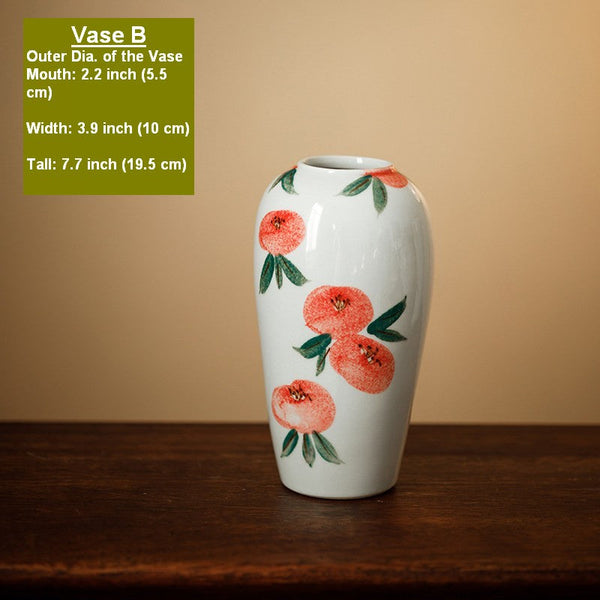 Porcelain Flower Vases, Handmade Water Holding Flower Vases, Modern Flower Vase Centerpiece on Table, Ceramic Bouquet Vases-Silvia Home Craft