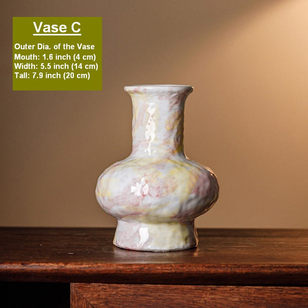 Modern Bouquet Flower Vases, Handmade Water Holding Flower Vases, Centerpiece on Dining Table, Large Flower Vase on Table, Pottery Flower Vases-Silvia Home Craft