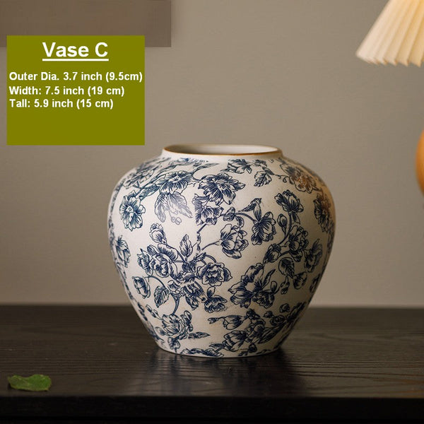 Porcelain Flower Vases, Modern Ceramic Bouquet Vases, Centerpiece on Dining Table, Flower Vase on Table, Handmade Water Holding Flower Vases-Silvia Home Craft