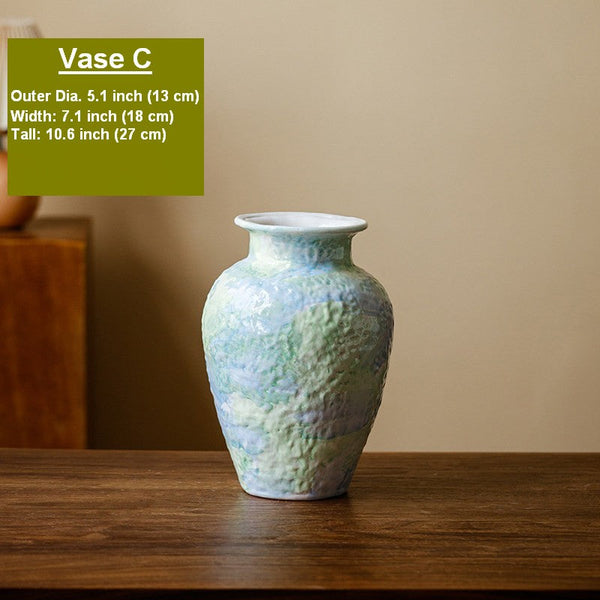 Modern Porcelain Flower Vases, Handmade Water Holding Flower Vases, Centerpiece on Dining Table, Ceramic Bouquet Vases, Flower Vases on Table-Silvia Home Craft