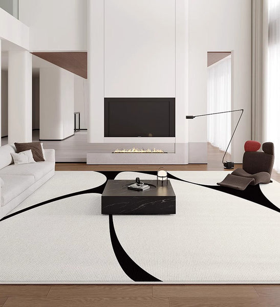 Large Modern Rugs for Living Room, Abstract Contemporary Modern Rugs, Geometric Modern Rugs for Bedroom, Modern Rugs for Dining Room-Silvia Home Craft