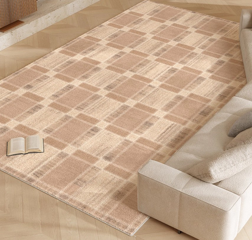 Contemporary Rugs for Bedroom, Abstract Modern Carpets for Living Room, Modern Rugs for Dining Room, Mid Century Modern Rugs Next to Bed-Silvia Home Craft