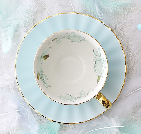 Beautiful British Tea Cups, Unique Afternoon Tea Cups and Saucers, Elegant Ceramic Coffee Cups, Royal Bone China Porcelain Tea Cup Set-Silvia Home Craft