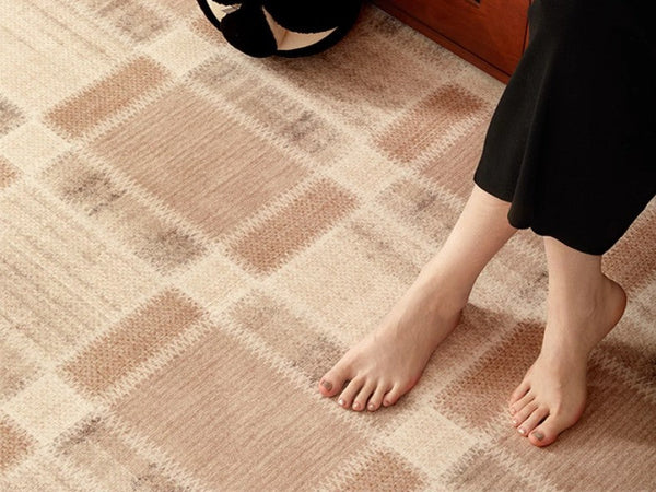 Contemporary Rugs for Bedroom, Abstract Modern Carpets for Living Room, Modern Rugs for Dining Room, Mid Century Modern Rugs Next to Bed-Silvia Home Craft