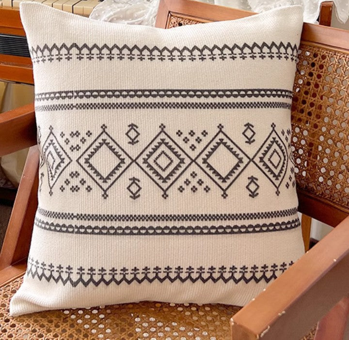 Bohemian Decorative Sofa Pillow Covers, Ethnic Printed Square Cushions, Artistic Textile Throw Pillow Cases