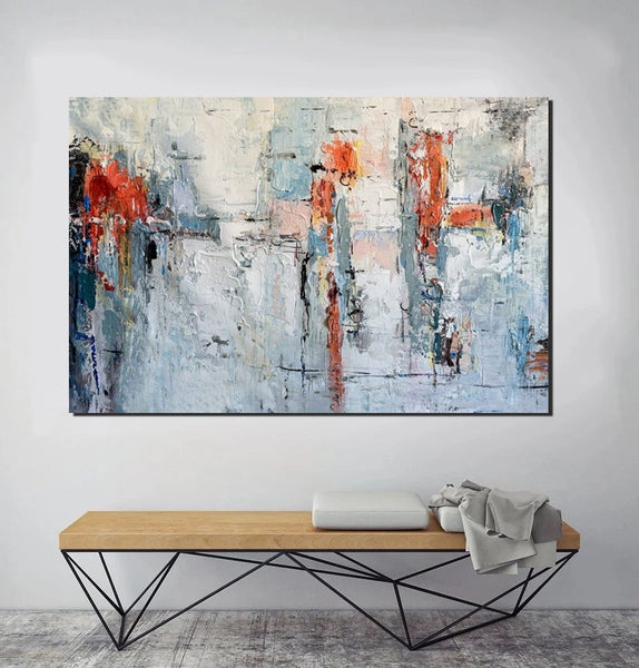 Abstract Acrylic Paintings for Living Room, Buy Paintings Online, Heavy Texture Canvas Art, Modern Contemporary Artwork-Silvia Home Craft