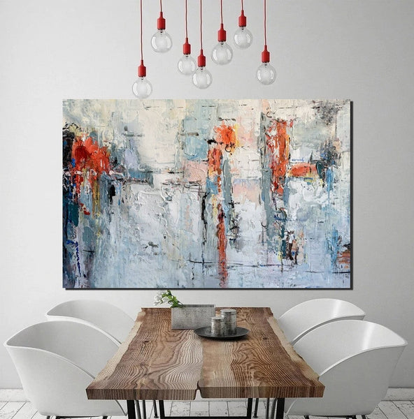 Abstract Acrylic Paintings for Living Room, Buy Paintings Online, Heavy Texture Canvas Art, Modern Contemporary Artwork-Silvia Home Craft