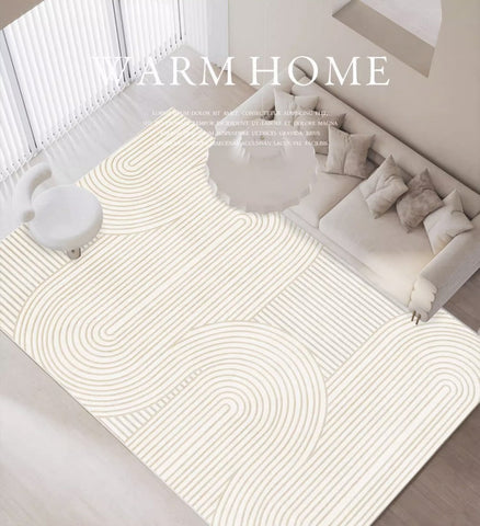 Large Modern Rugs for Living Room, Abstract Geometric Modern Rugs, Simple Modern Rug Ideas for Bedroom, Modern Rugs for Dining Room-Silvia Home Craft