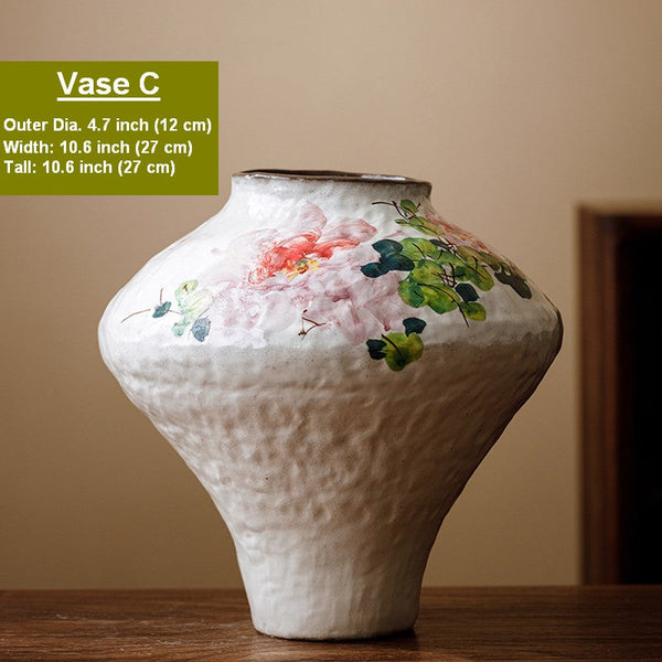 Modern Porcelain Flower Vases, Flower Vases on Table, Handmade Water Holding Flower Vases, Centerpiece on Dining Table, Ceramic Bouquet Vases-Silvia Home Craft