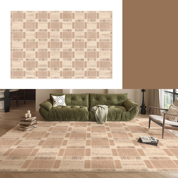 Contemporary Rugs for Bedroom, Abstract Modern Carpets for Living Room, Modern Rugs for Dining Room, Mid Century Modern Rugs Next to Bed-Silvia Home Craft