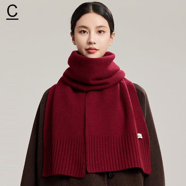 Casual Scarf for Women, Cold Weather Scarf, Fashion Designer Scarf, Red Winter Scarf, Modern Wool Scarf for Women, Soft Cashmere Scarf for Women-Silvia Home Craft