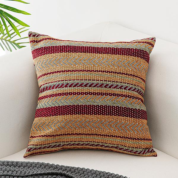 Modern Decorative Throw Pillows, Geometric Pattern Chenille Throw Pillow for Couch, Bohemian Decorative Sofa Pillows-Silvia Home Craft