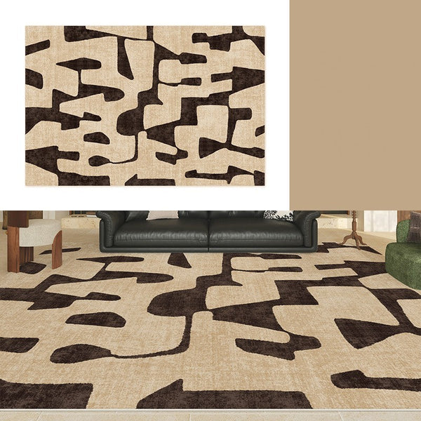 Large Modern Rugs for Living Room, Modern Rugs under Dining Room Table, Contemporary Abstract Rugs Next to Bed, Geometric Modern Carpets for Office-Silvia Home Craft