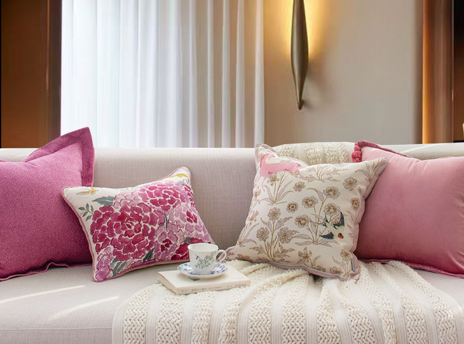 Modern Decorative Pillow Arrangement Ideas, Stylish Cushion Covers For Living Room Decor, Soft Home Accent Pillows