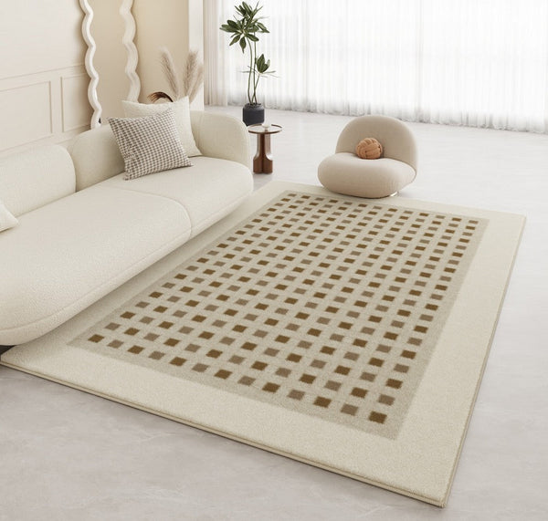 Thick Large Modern Rugs for Living Room, Abstract Modern Rugs for Bedroom, Modern Rugs for Dining Room, Contemporary Geometric Modern Rugs-Silvia Home Craft