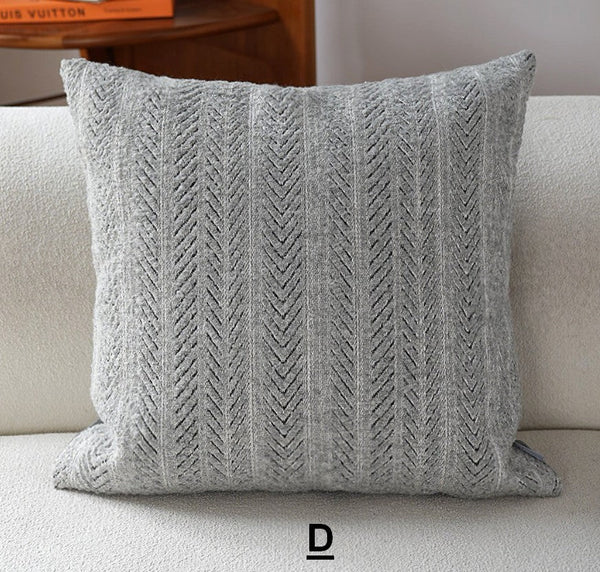 Contemporary Throw Pillows for Living Room, Modern Sofa Pillows, Extra Large Decorative Pillows for Couch, Modern Square Pillows-Silvia Home Craft