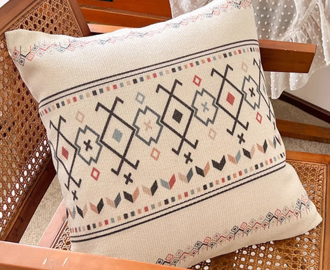 Decorative Throw Pillows for Dining Room, Bohemian Geometric Modern Pillows, Decorative Sofa Pillow Covers, Oriental Square Pillows for Couch-Silvia Home Craft
