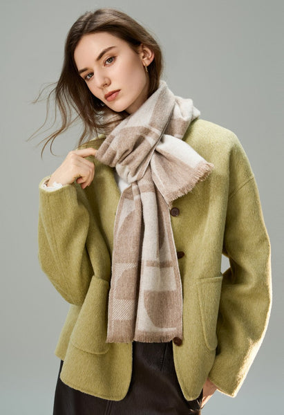 Cold Weather Scarf, Winter Scarf, Soft Cashmere Scarf for Women, Casual Scarf for Women, Modern Wool Scarf for Women, Fashion Designer Scarf-Silvia Home Craft