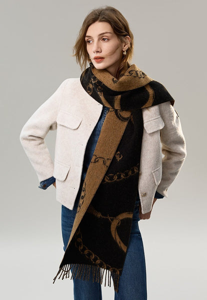 Cold Weather Scarf, Fashion Scarf, Soft Cashmere Scarf for Girls, Elegant Designer Scarf, Holiday Women Scarf, Christmas Gifts for Her, Modern Wool Scarf, Warm Winter Scarf-Silvia Home Craft