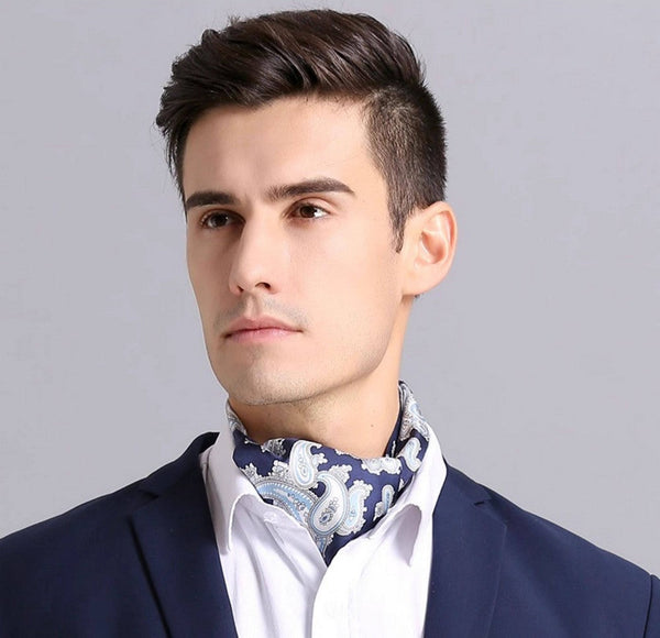 Scarf For Suit Men, Thin Silk Neck Scarf, Short Real Silk Scarf, Mens Short Silk Neckwear, Skinny Silk Scarf Mens, Casual Silk Scarf Men, Lightweight Short Silk Scarf-Silvia Home Craft