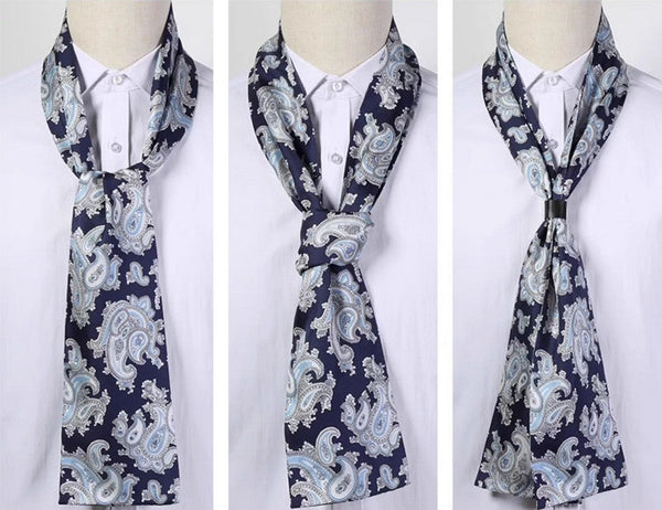 Scarf For Suit Men, Thin Silk Neck Scarf, Short Real Silk Scarf, Mens Short Silk Neckwear, Skinny Silk Scarf Mens, Casual Silk Scarf Men, Lightweight Short Silk Scarf-Silvia Home Craft