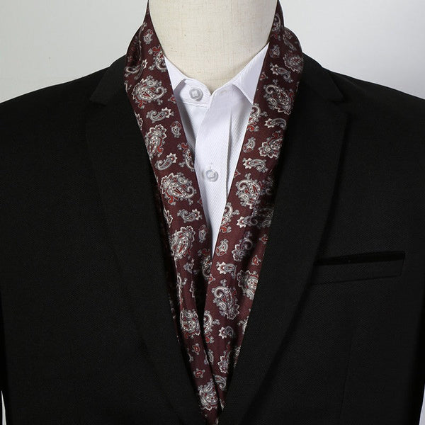 Thin Silk Neck Scarf, Scarf For Suit Men, Short Real Silk Scarf, Mens Short Silk Neckwear, Skinny Silk Scarf Mens, Casual Silk Scarf Men, Lightweight Short Silk Scarf-Silvia Home Craft