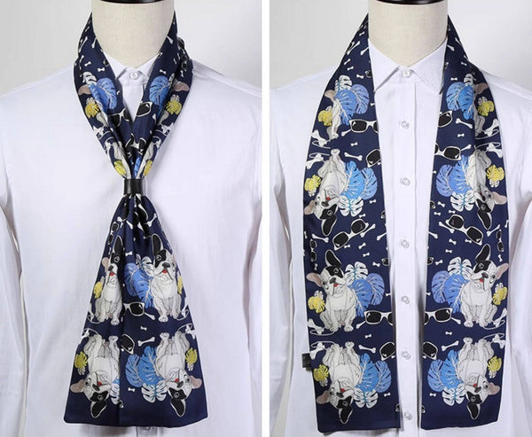 Short Silk Ascot Men, Silk Scarf For Blazer, Mens Summer Silk Scarf, Narrow Pure Silk Scarf, Short Silk Neckerchief Men, Soft Silk Short Scarf, Business Slim Silk Scarf, Mens Thin Silk Neck Scarf-Silvia Home Craft